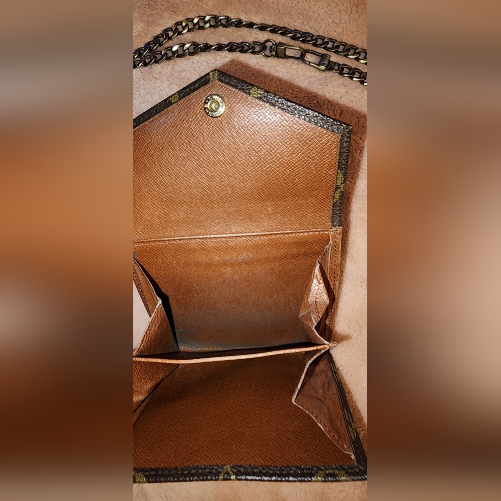 LV Monogram Monnaie Double Snap Wallet with Unbranded Chain - Picture 7 of 12